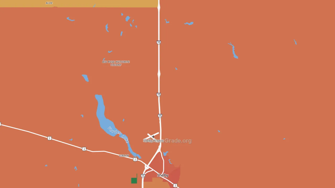 Toole County, MT Map of Theft Rates