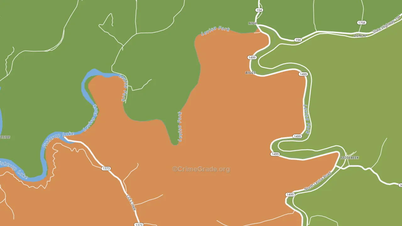 Toonerville, KY Map of Theft Rates