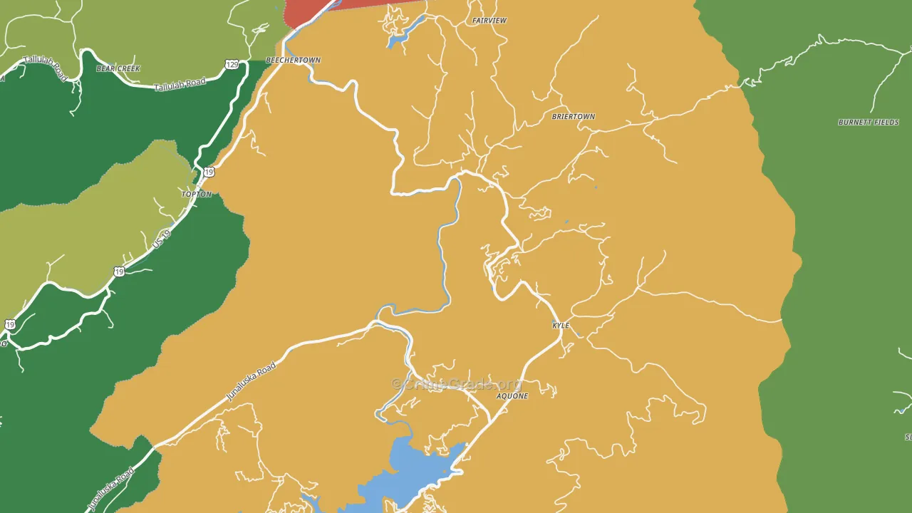 Topton, NC Map of Theft Rates