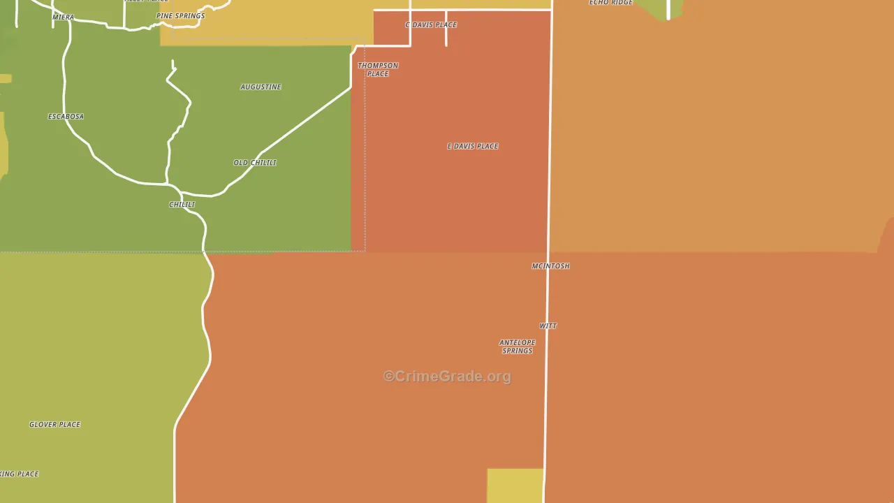 Torrance County, NM Map of Theft Rates