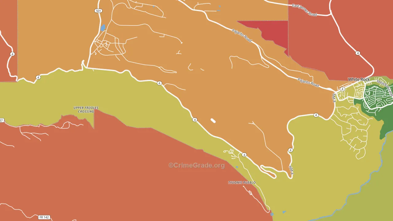 Totavi, NM Map of Theft Rates