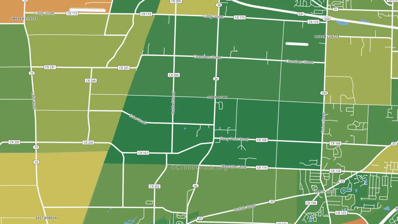 Town Pump, NY Map of Theft Rates