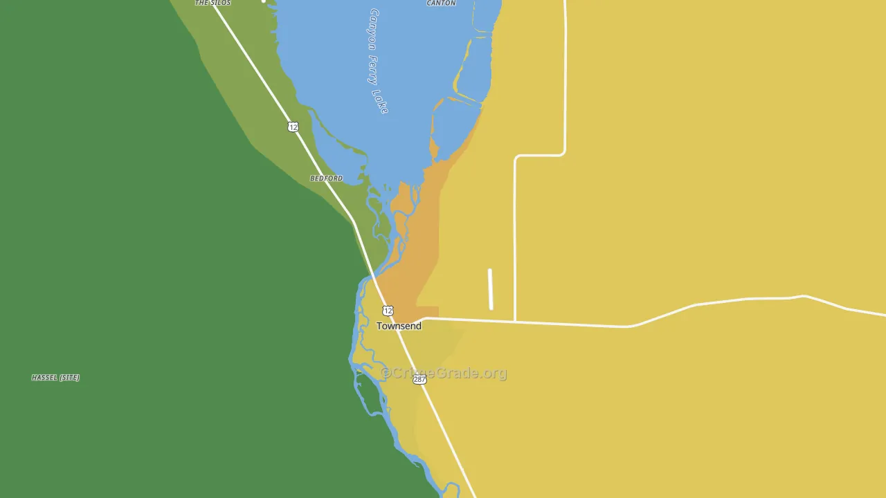 Townsend, MT Map of Theft Rates
