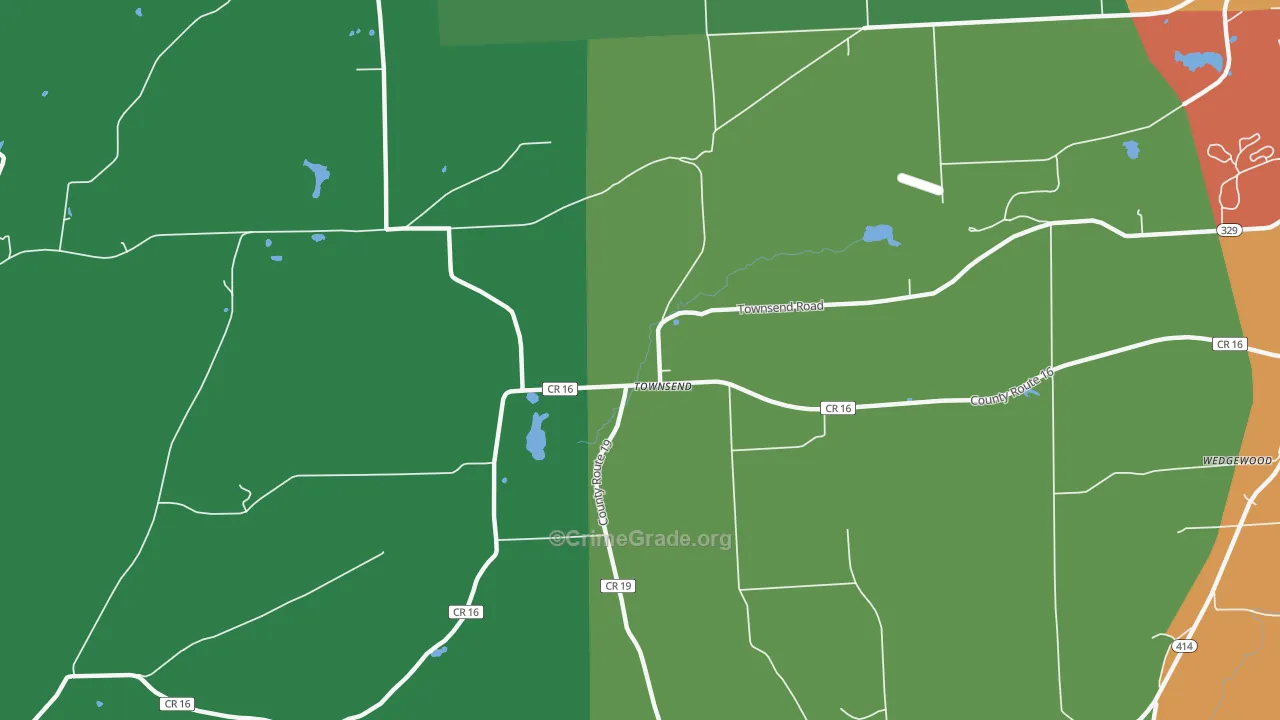 Townsend, NY Map of Theft Rates