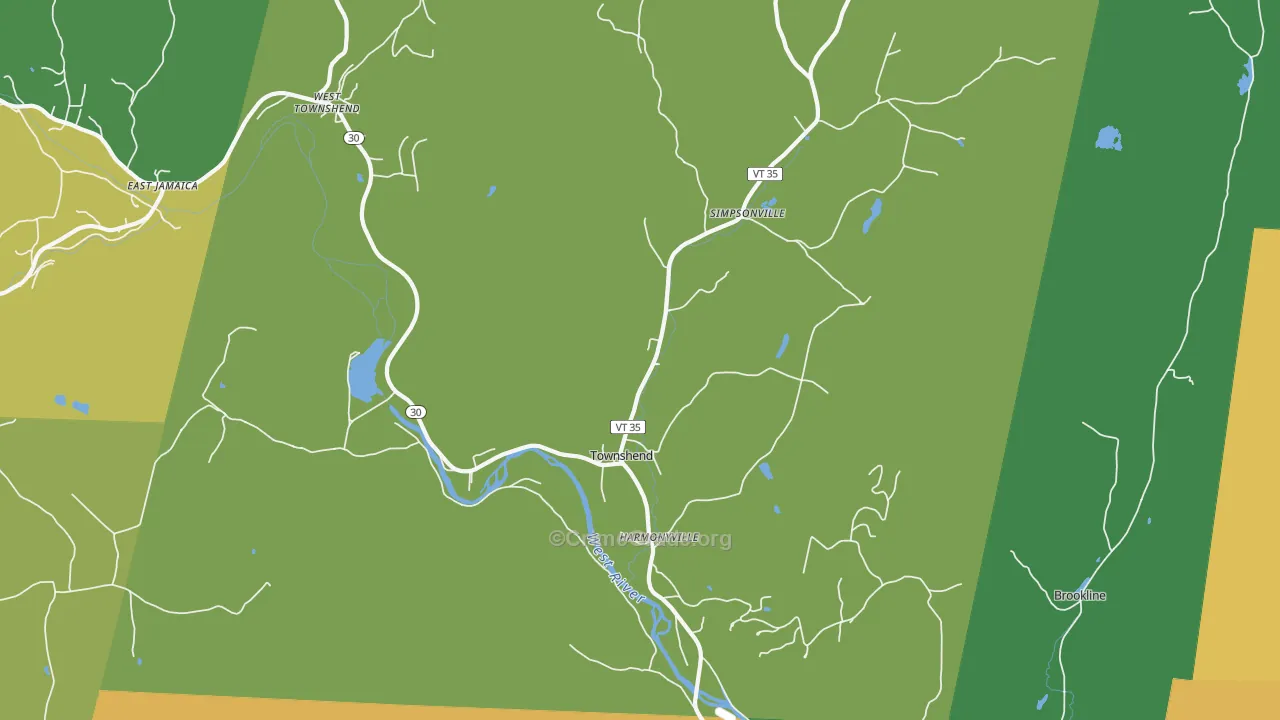 Townshend, VT Map of Theft Rates