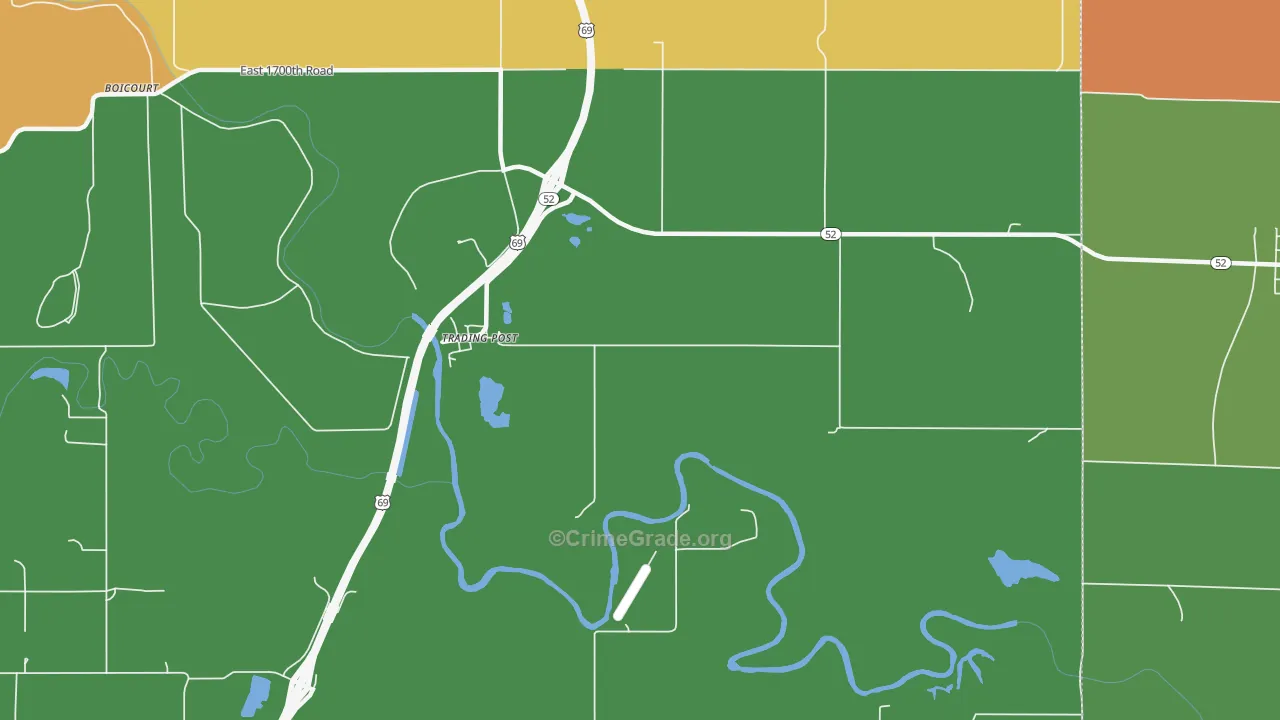 Trading Post, KS Map of Theft Rates