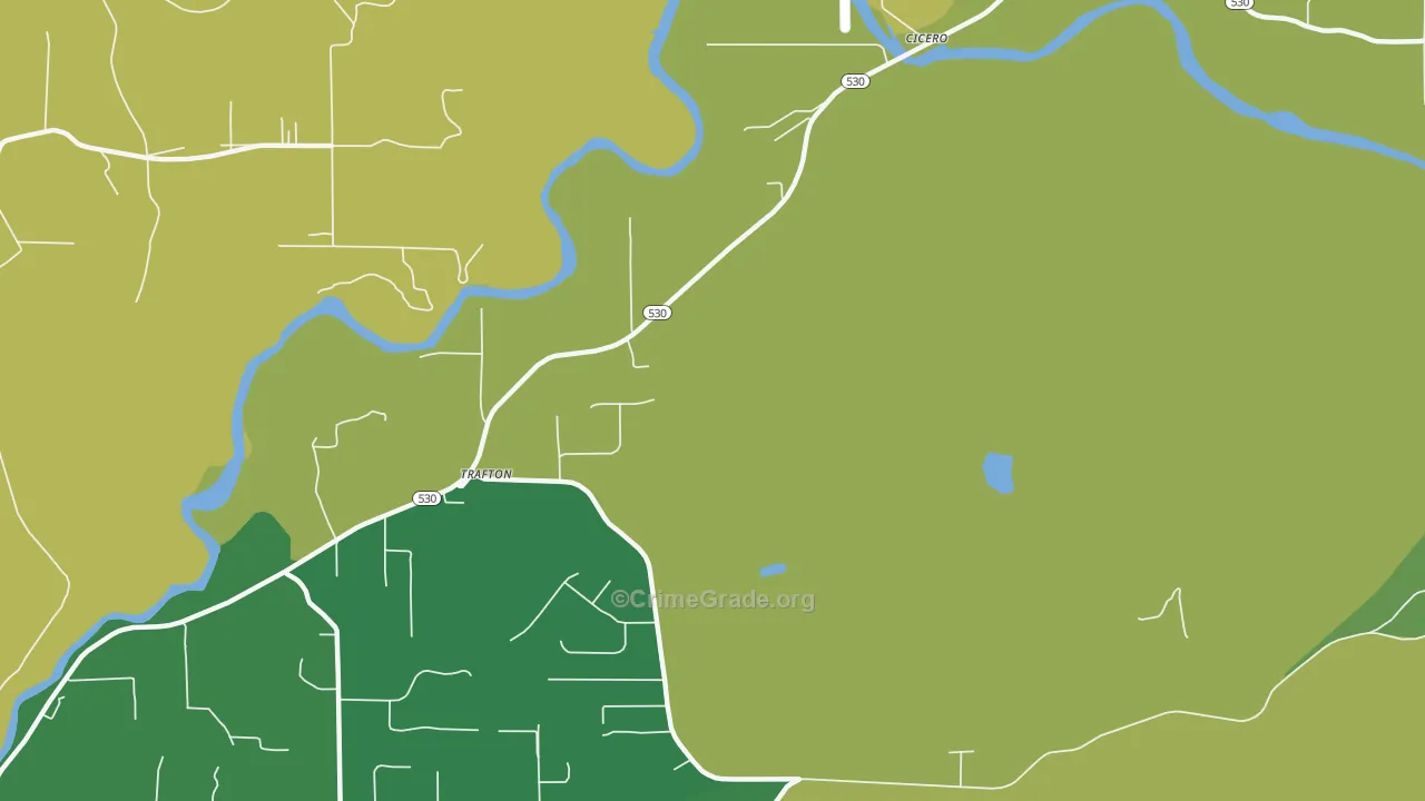 Trafton, WA Map of Theft Rates