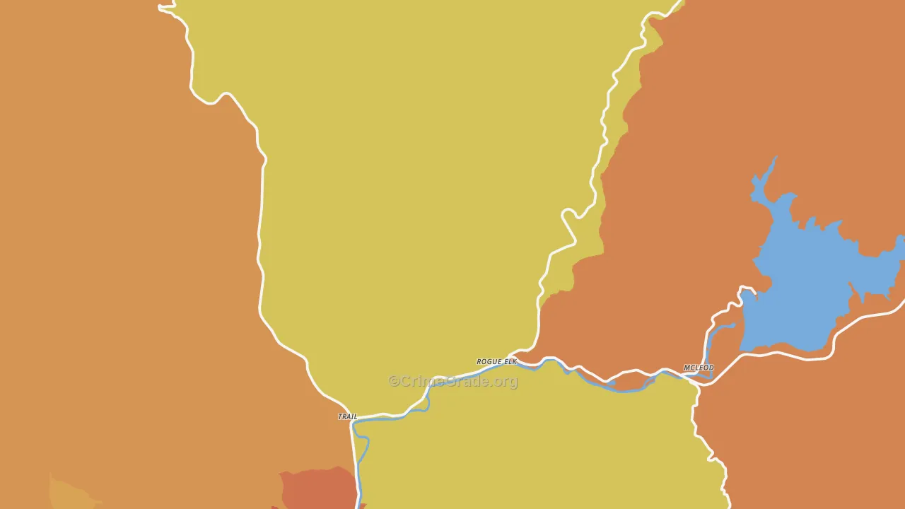 Trail, OR Map of Theft Rates