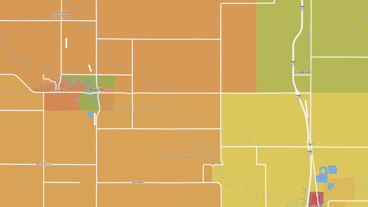 Traill County, ND Map of Theft Rates
