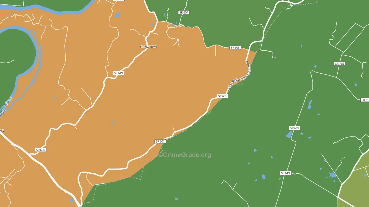 Trapp, VA Map of Theft Rates
