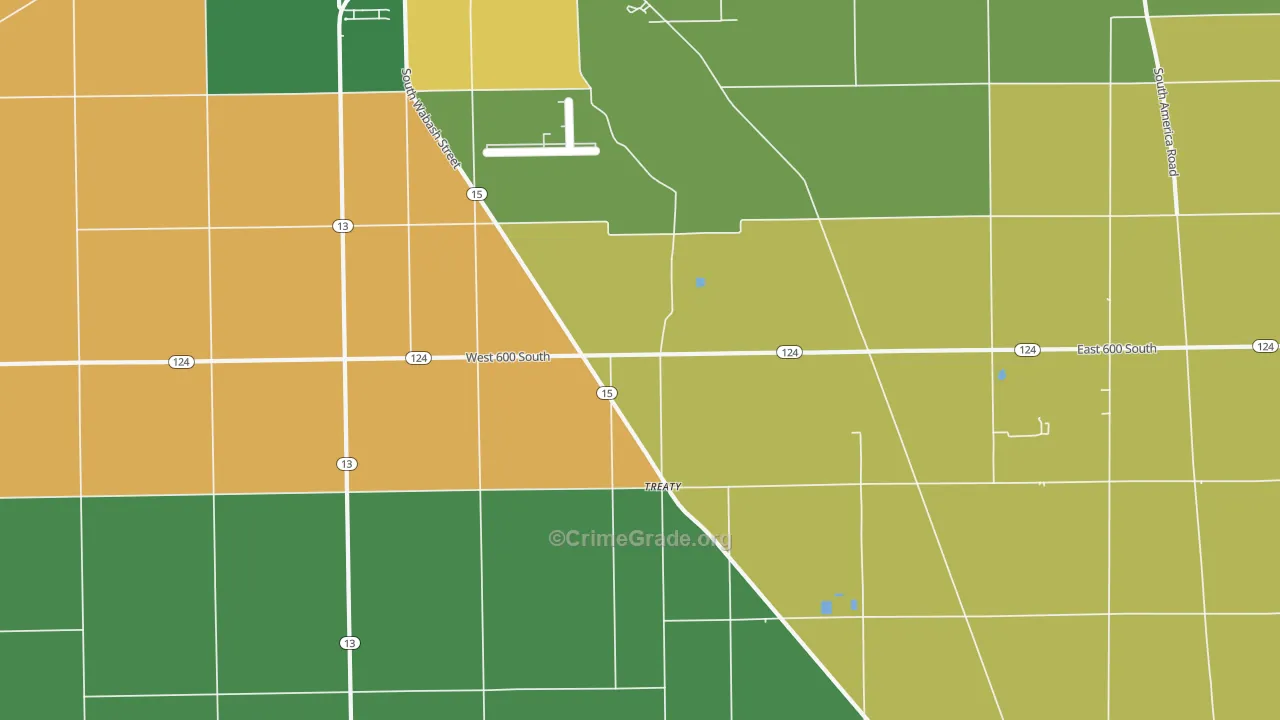 Treaty, IN Map of Theft Rates