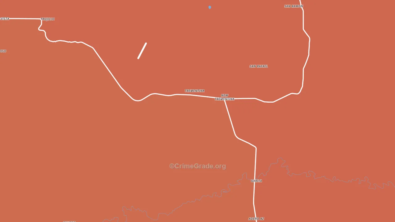 Trementina, NM Map of Theft Rates