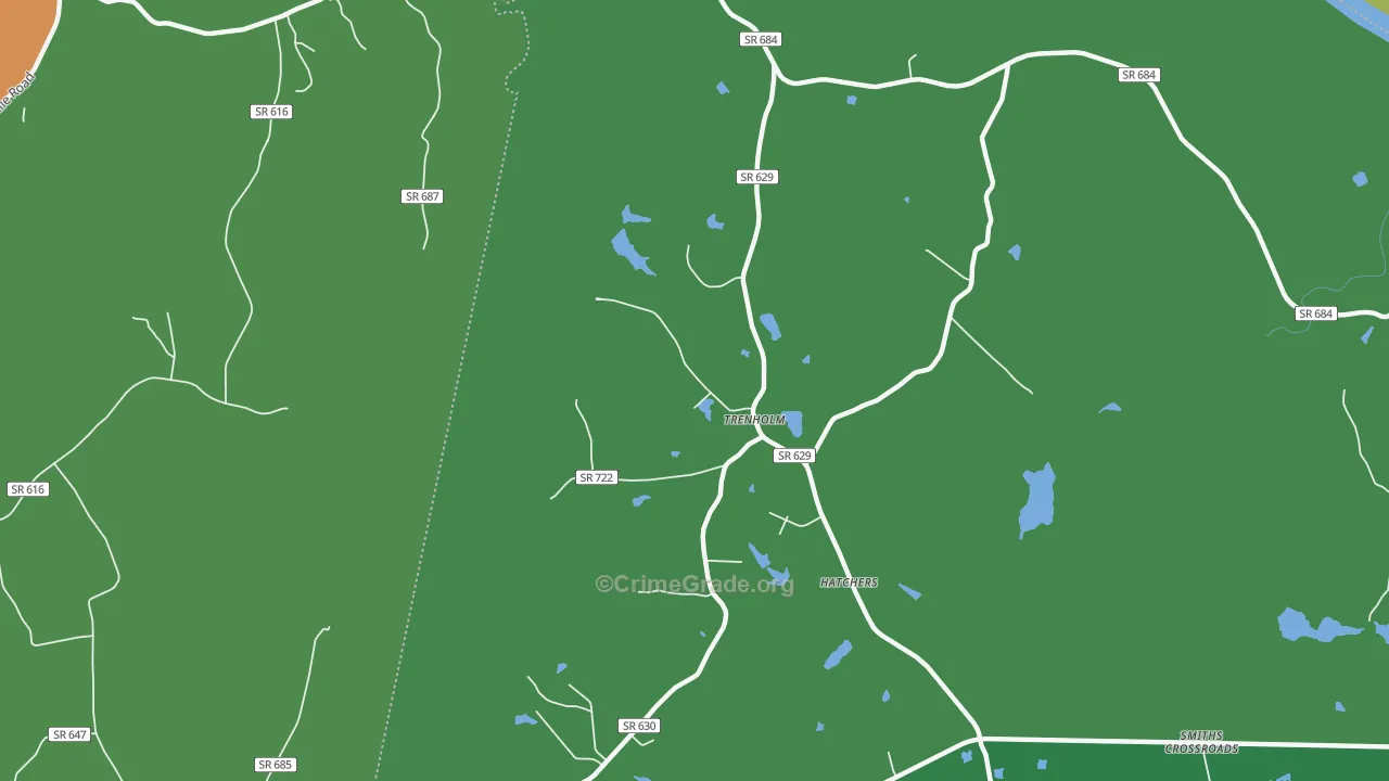 Trenholm, VA Map of Theft Rates