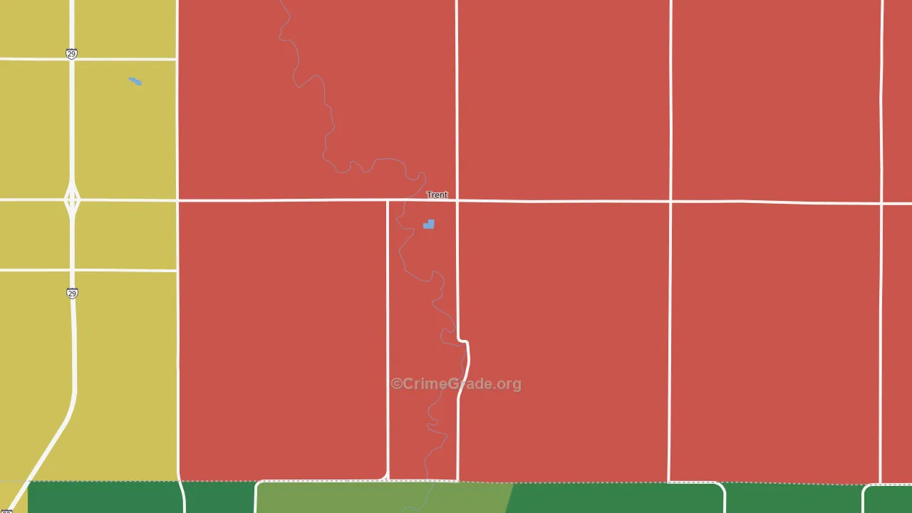 Trent, SD Map of Theft Rates