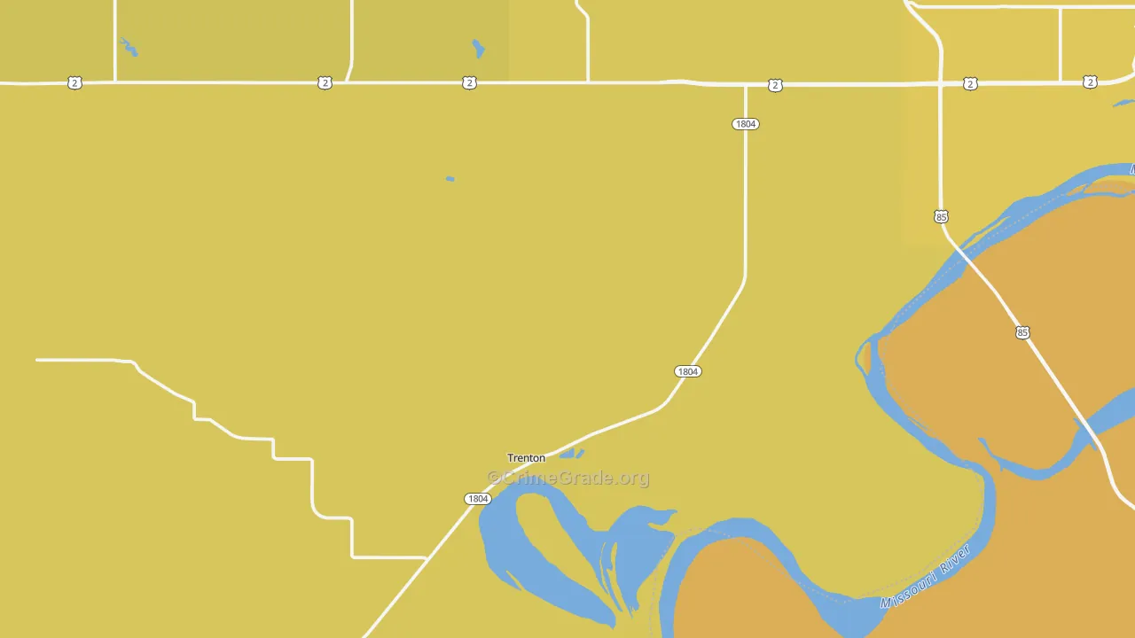 Trenton, ND Map of Theft Rates