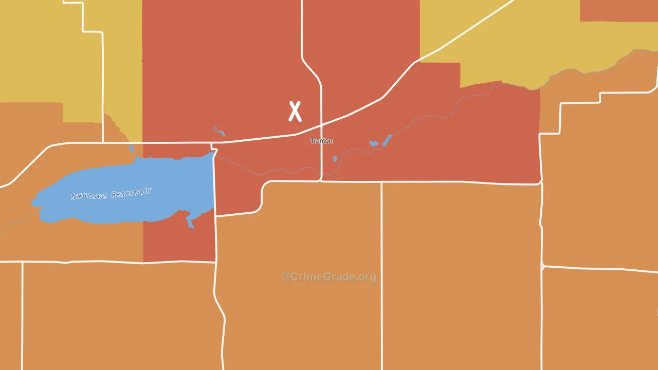 Trenton, NE Map of Theft Rates