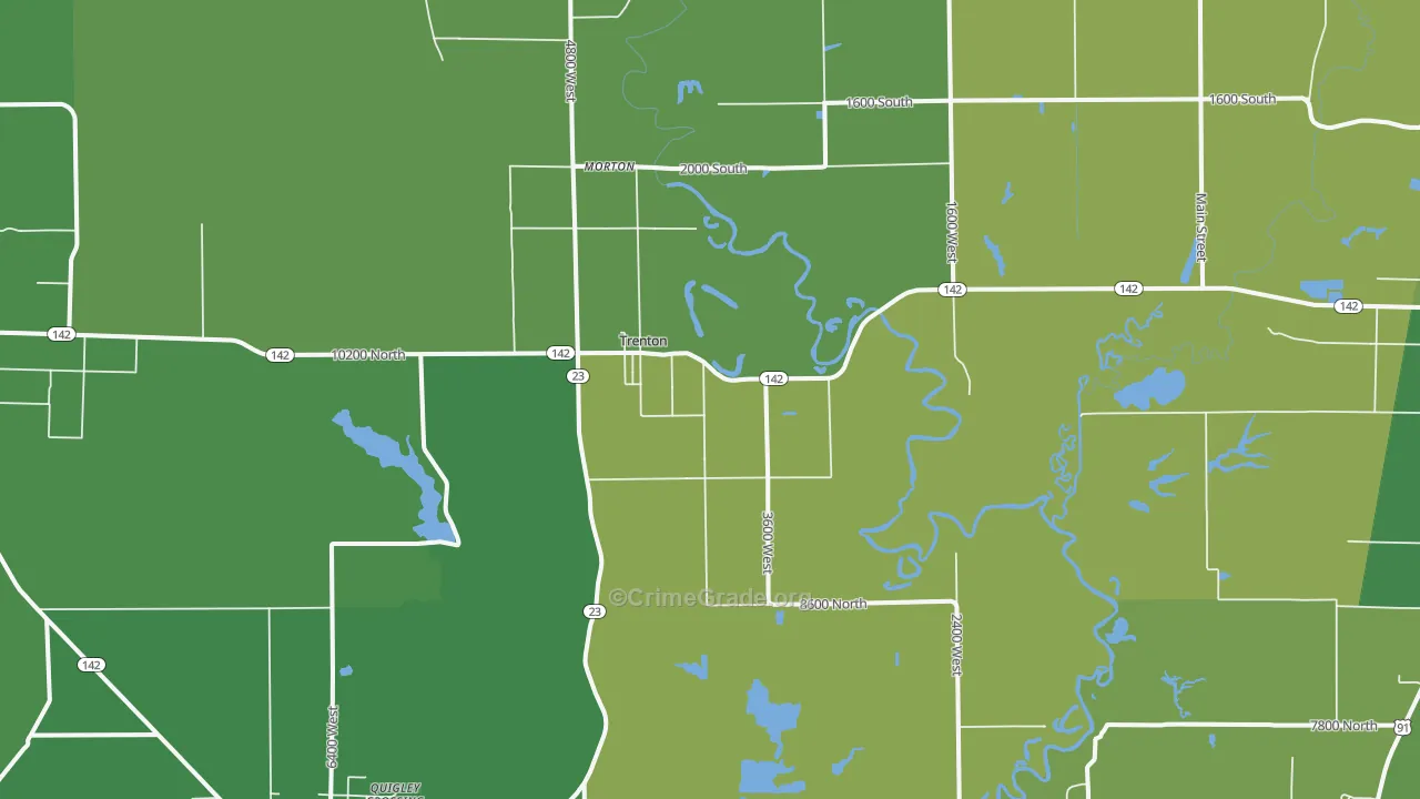 Trenton, UT Map of Theft Rates
