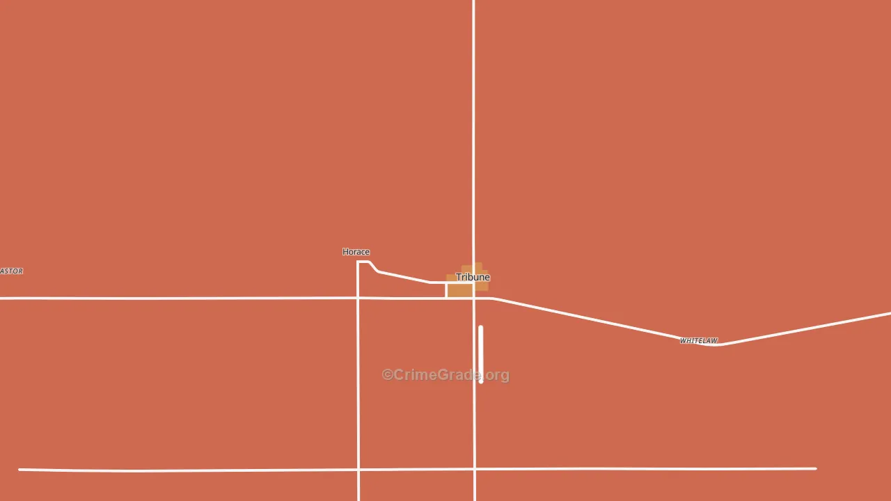Tribune, KS Map of Theft Rates
