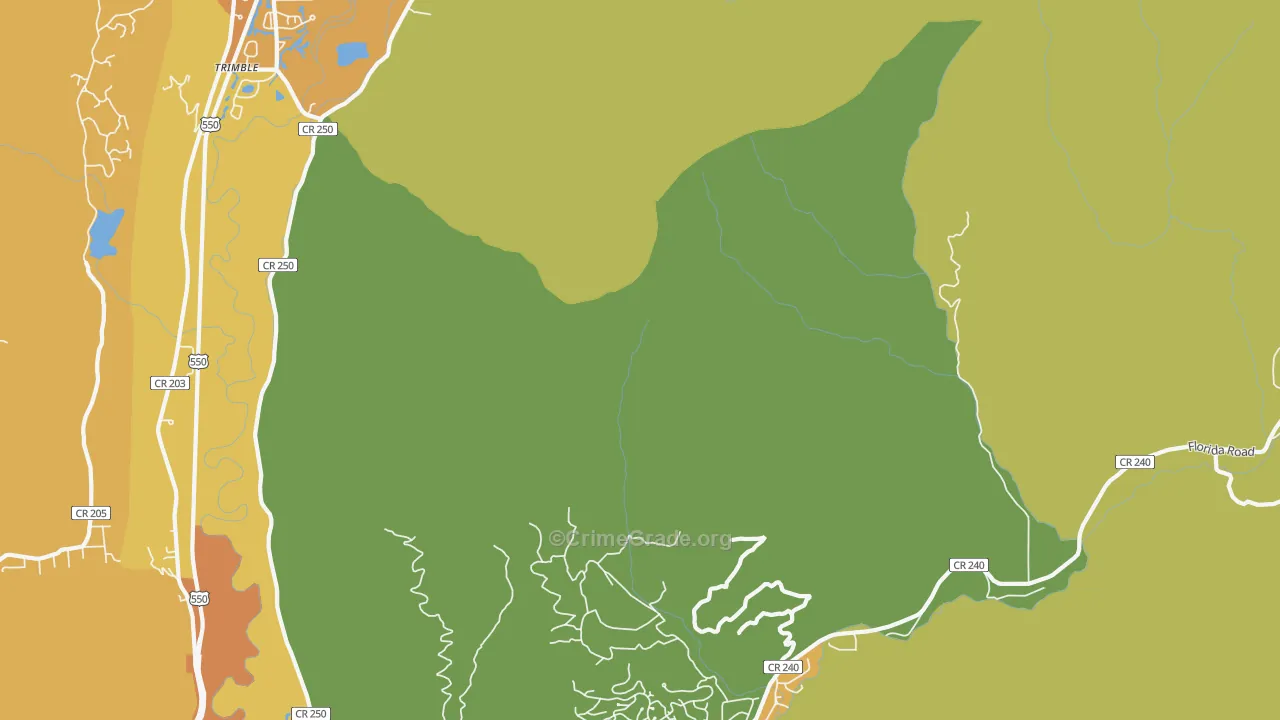 Trimble, CO Map of Theft Rates