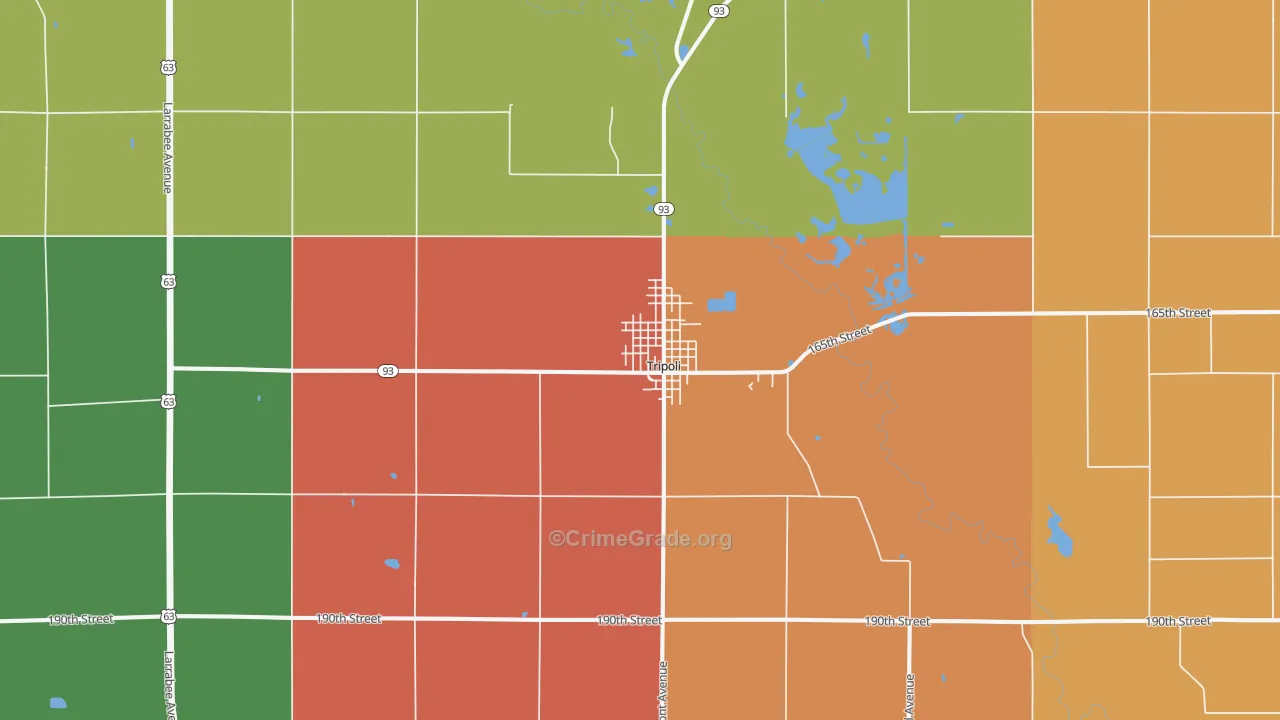 Tripoli, IA Map of Theft Rates