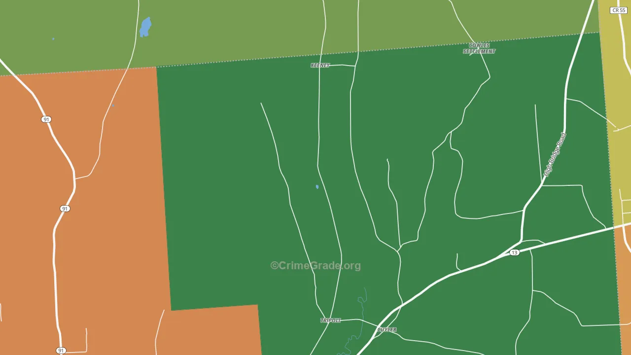 Tripoli, NY Map of Theft Rates