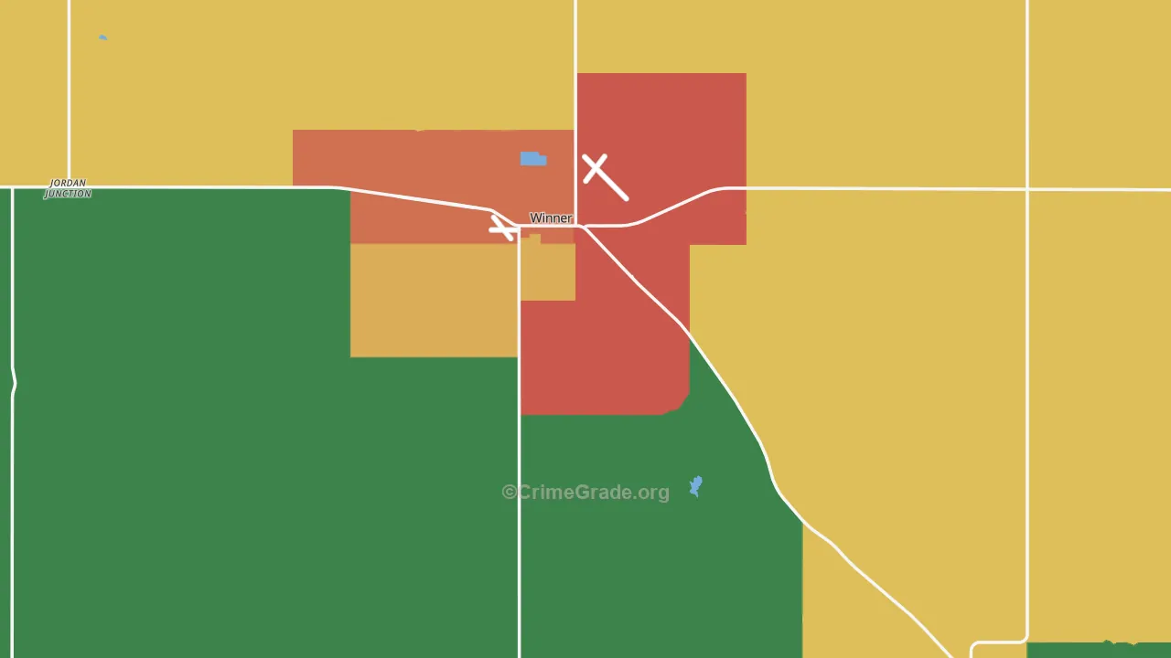 Tripp County, SD Map of Theft Rates