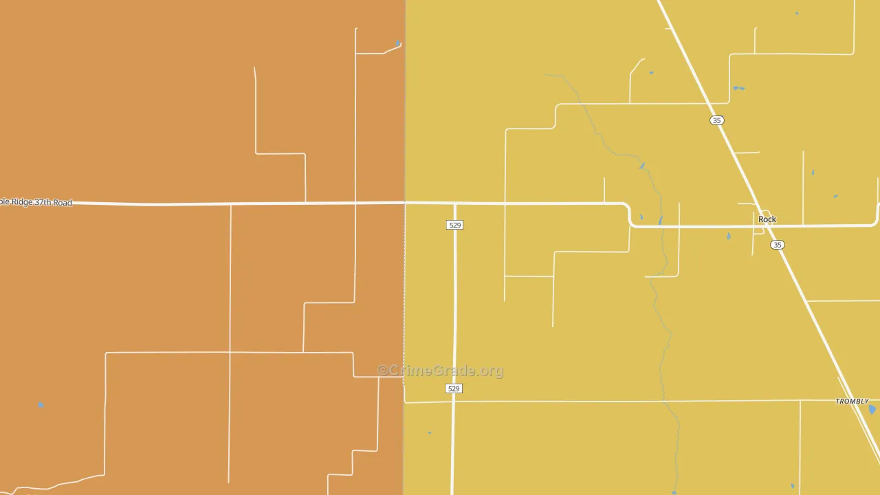 Trombly, MI Map of Theft Rates