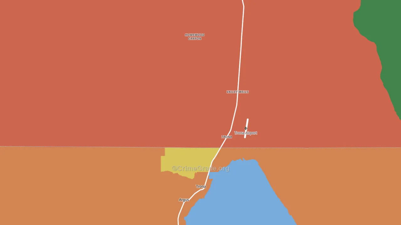 Trona, CA Map of Theft Rates