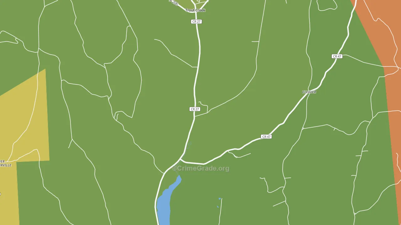 Trout Creek, NY Map of Theft Rates