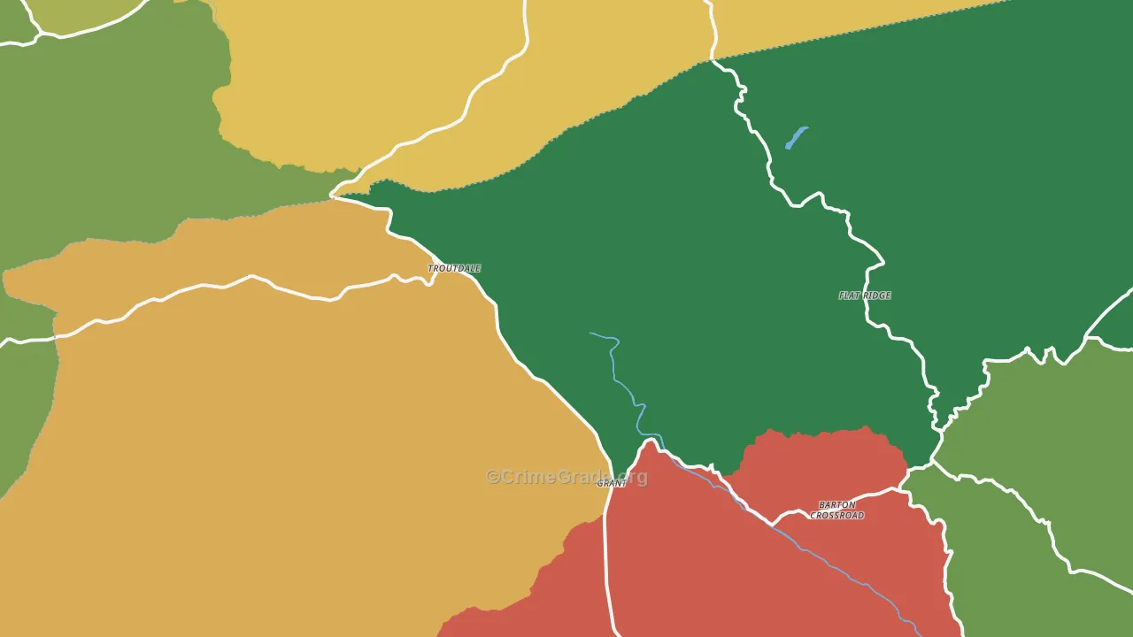 Troutdale, VA Map of Theft Rates