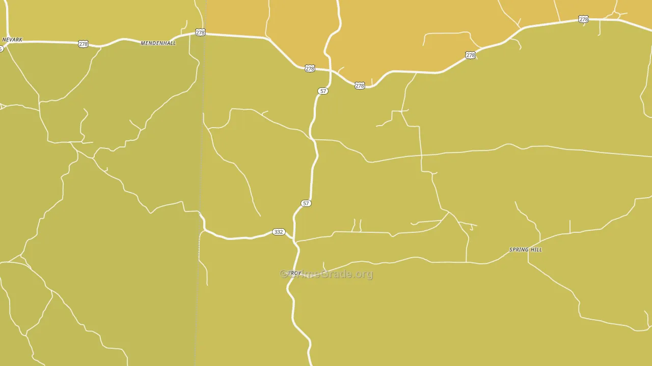 Troy, AR Map of Theft Rates
