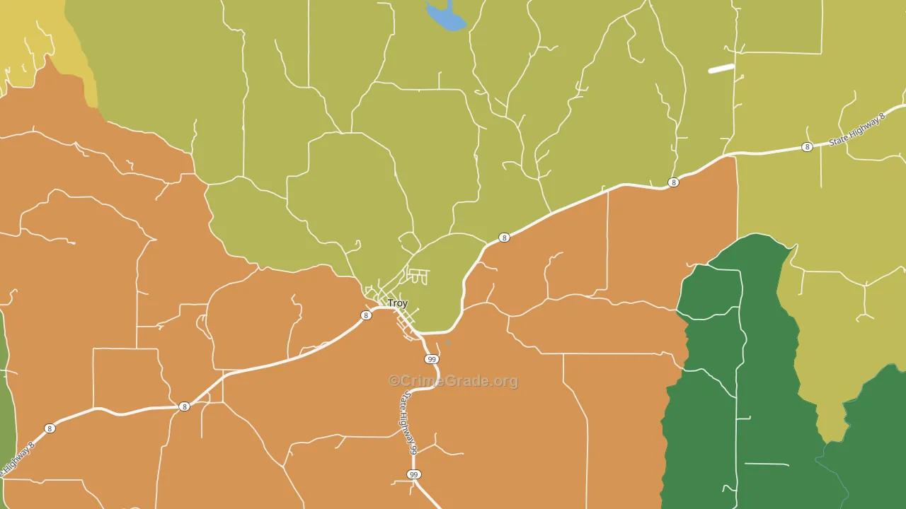 Troy, ID Map of Theft Rates