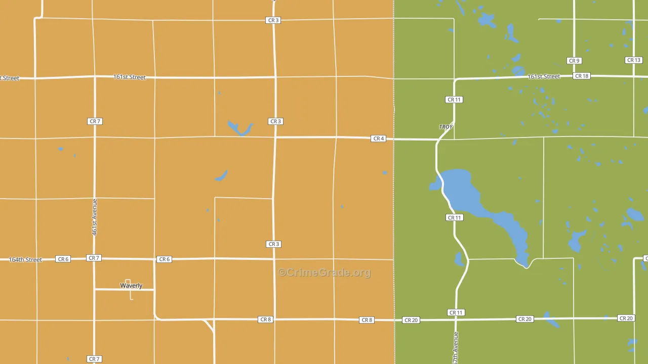 Troy, SD Map of Theft Rates