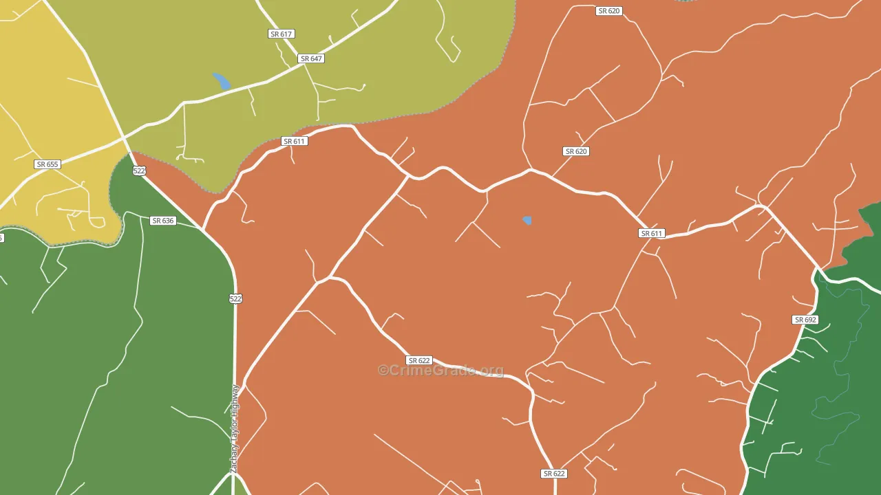 Trueblue, VA Map of Theft Rates