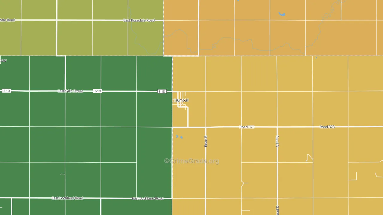 Trumbull, NE Map of Theft Rates