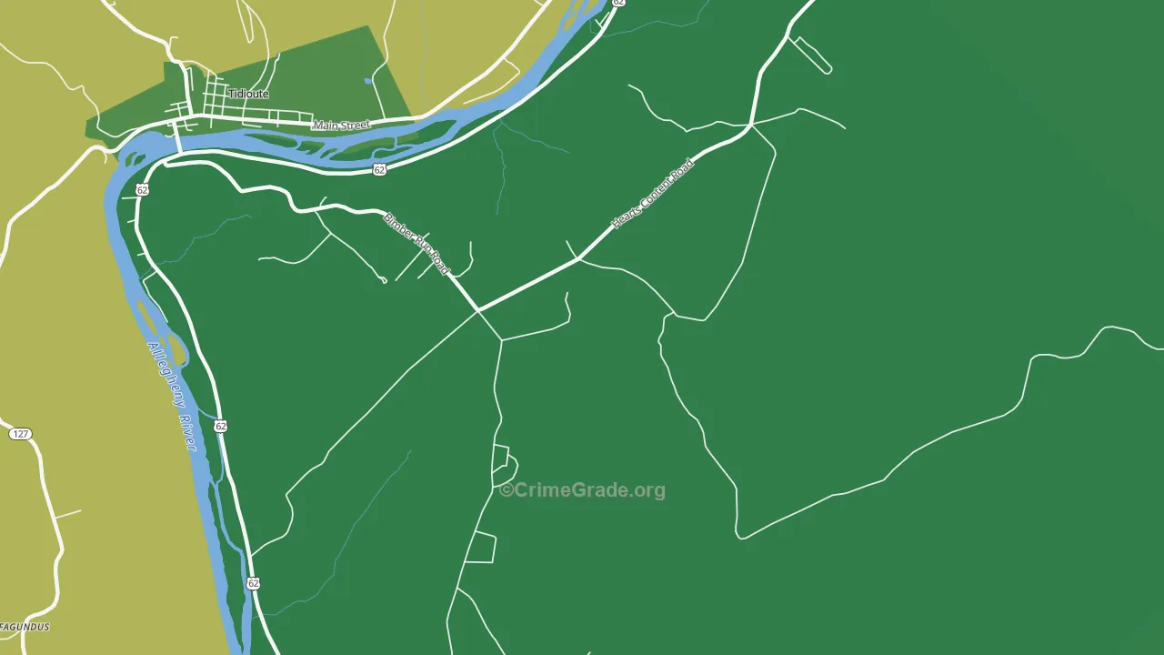 Trunkeyville, PA Map of Theft Rates