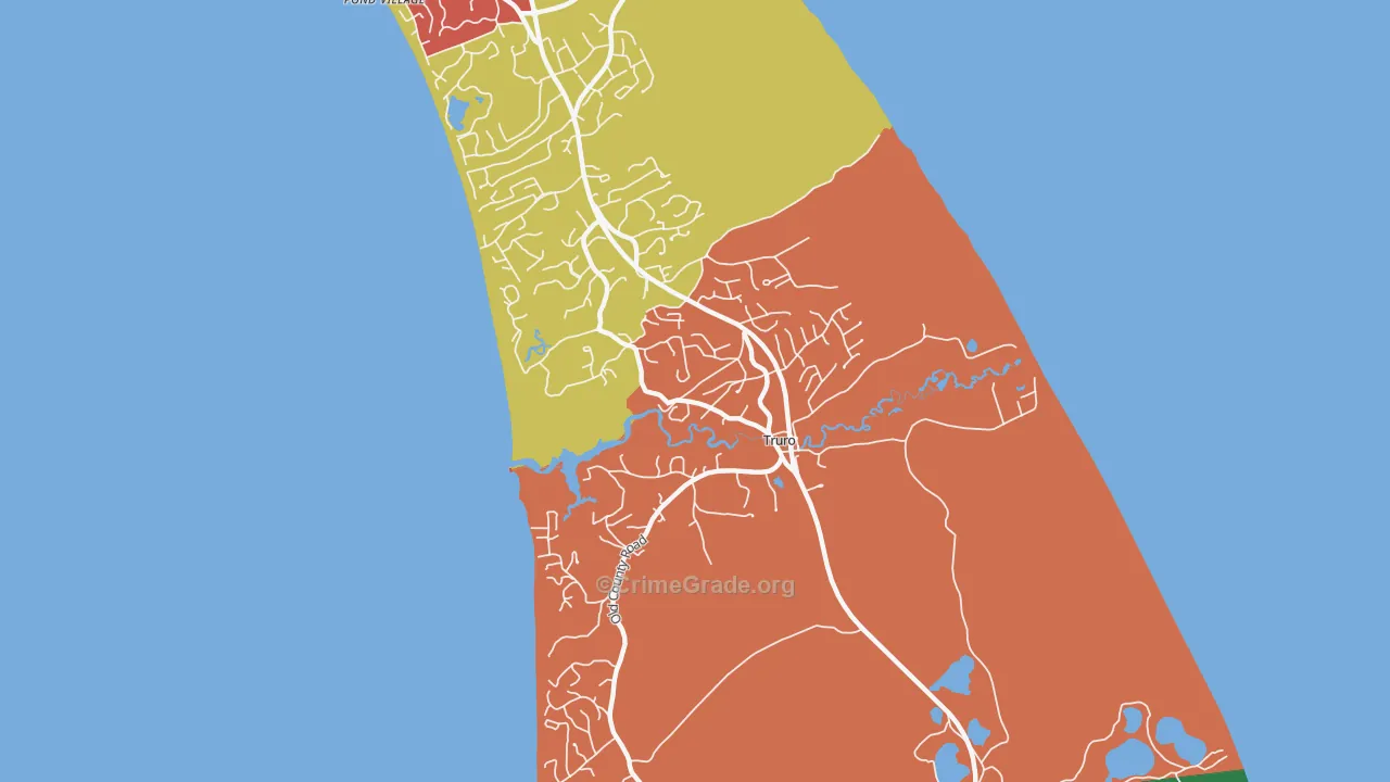 Truro, MA Map of Theft Rates