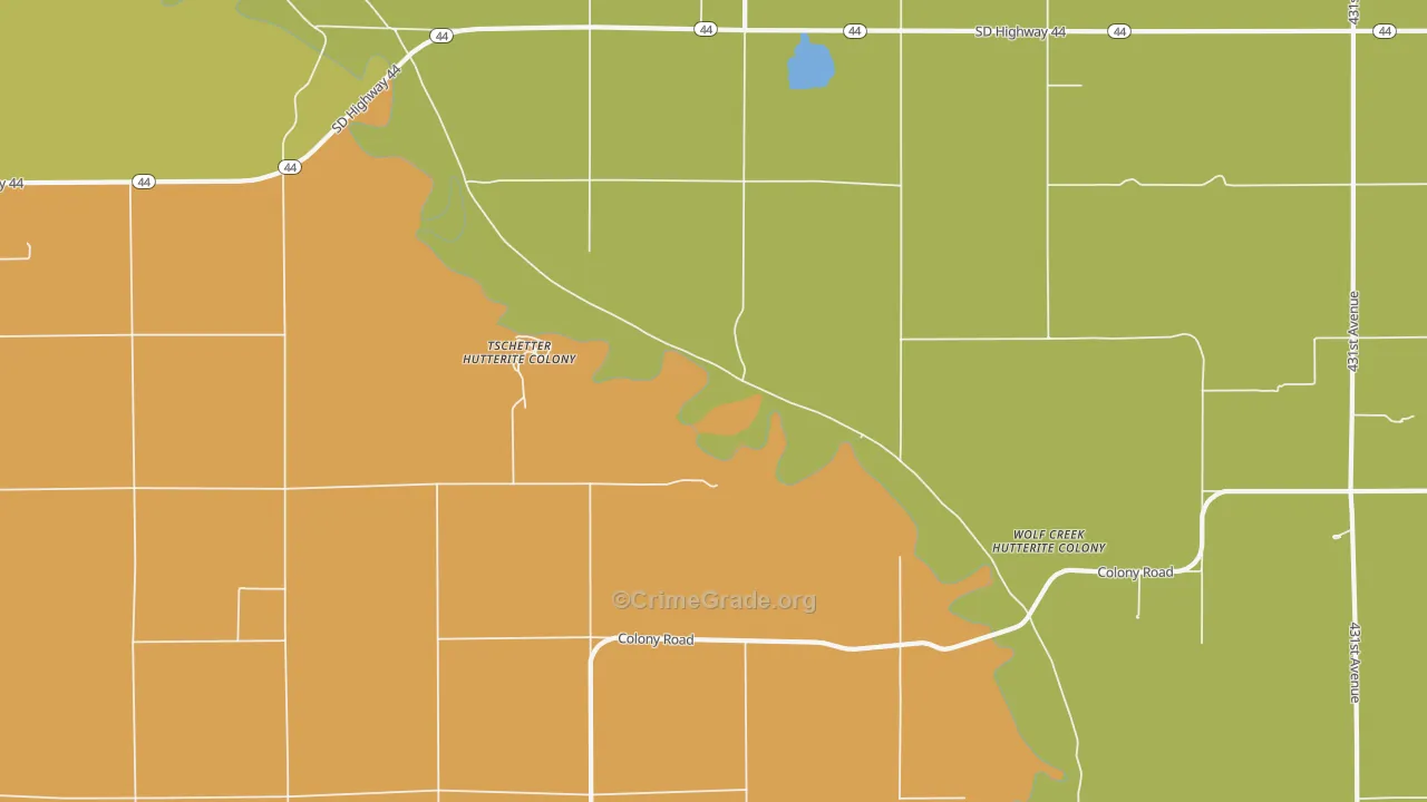 Tschetter Colony, SD Map of Theft Rates