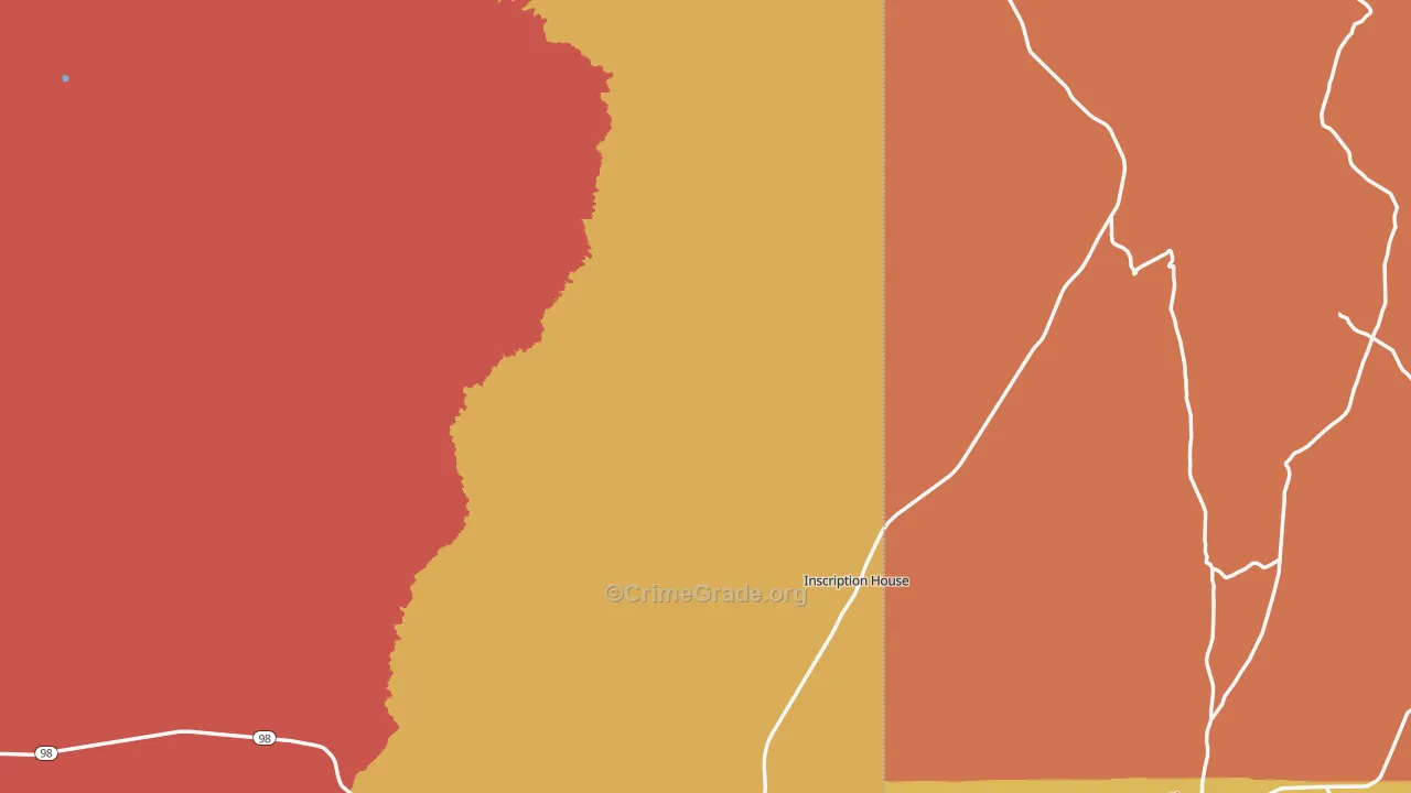 Tsegi, AZ Map of Theft Rates