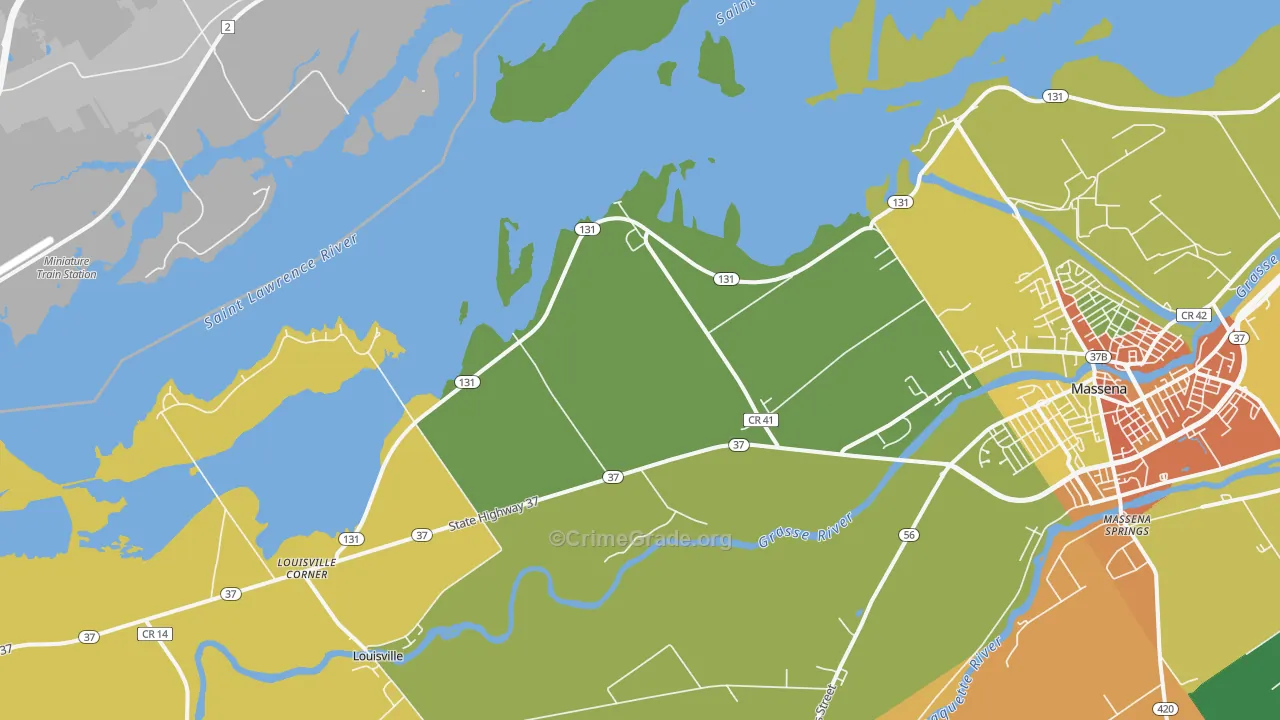 Tucker Terrace, NY Map of Theft Rates