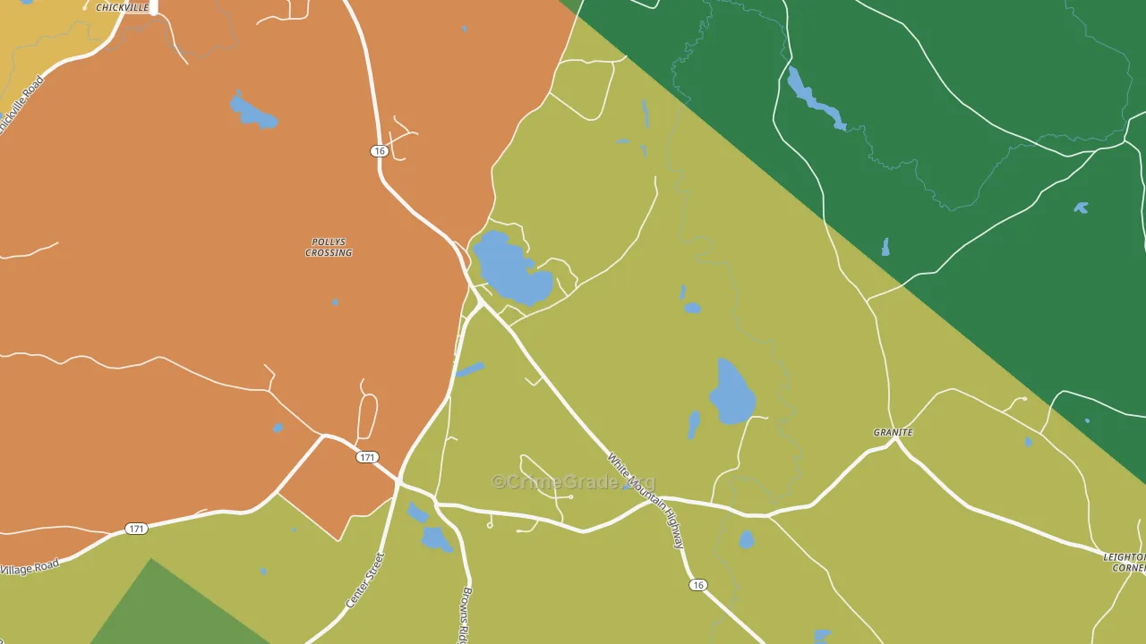 Tuftonboro, NH Map of Theft Rates