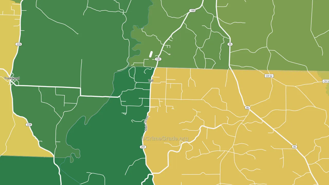Tull, AR Map of Theft Rates
