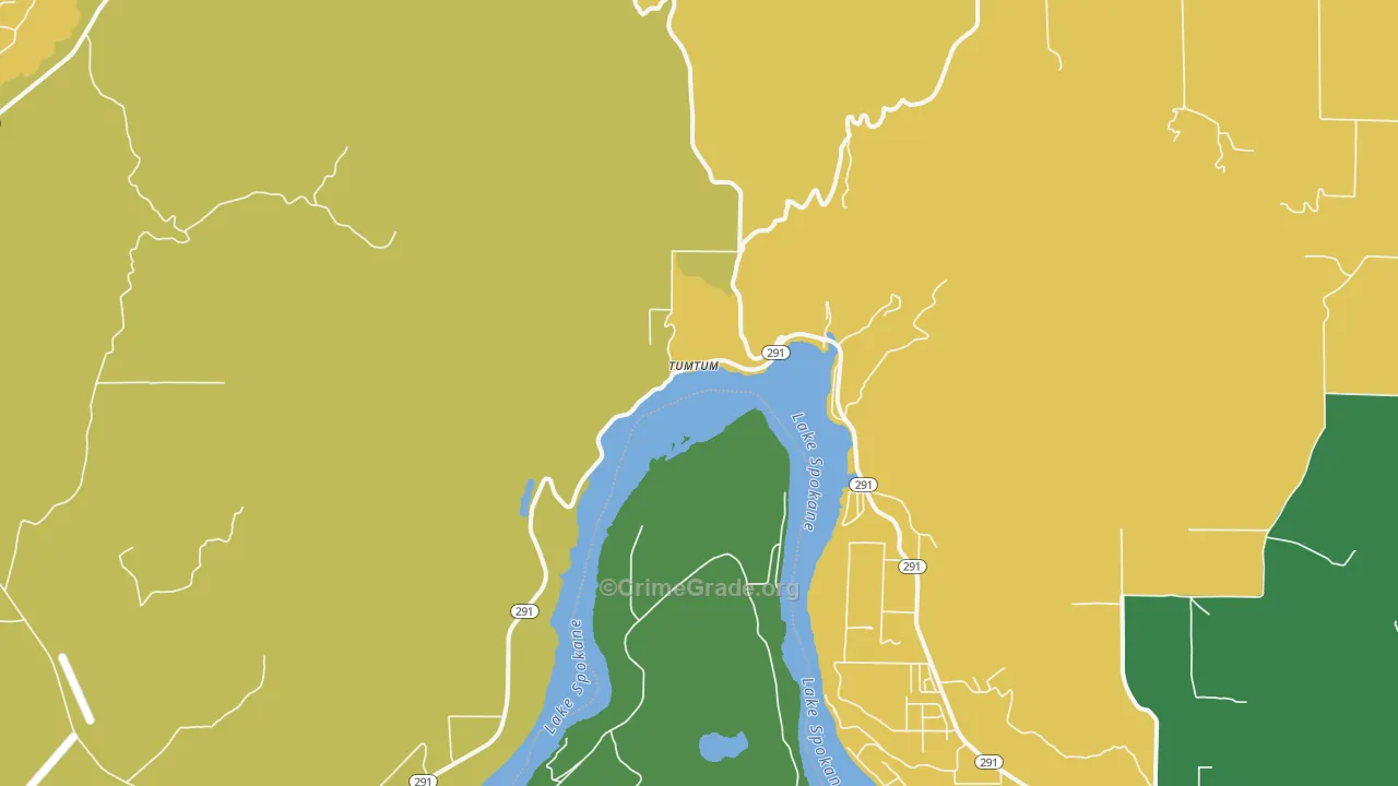 Tumtum, WA Map of Theft Rates