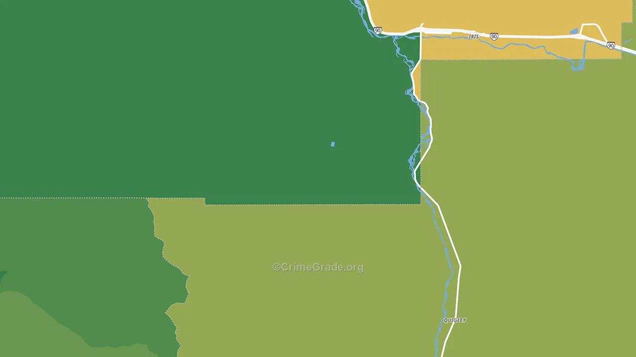 Turah, MT Map of Theft Rates