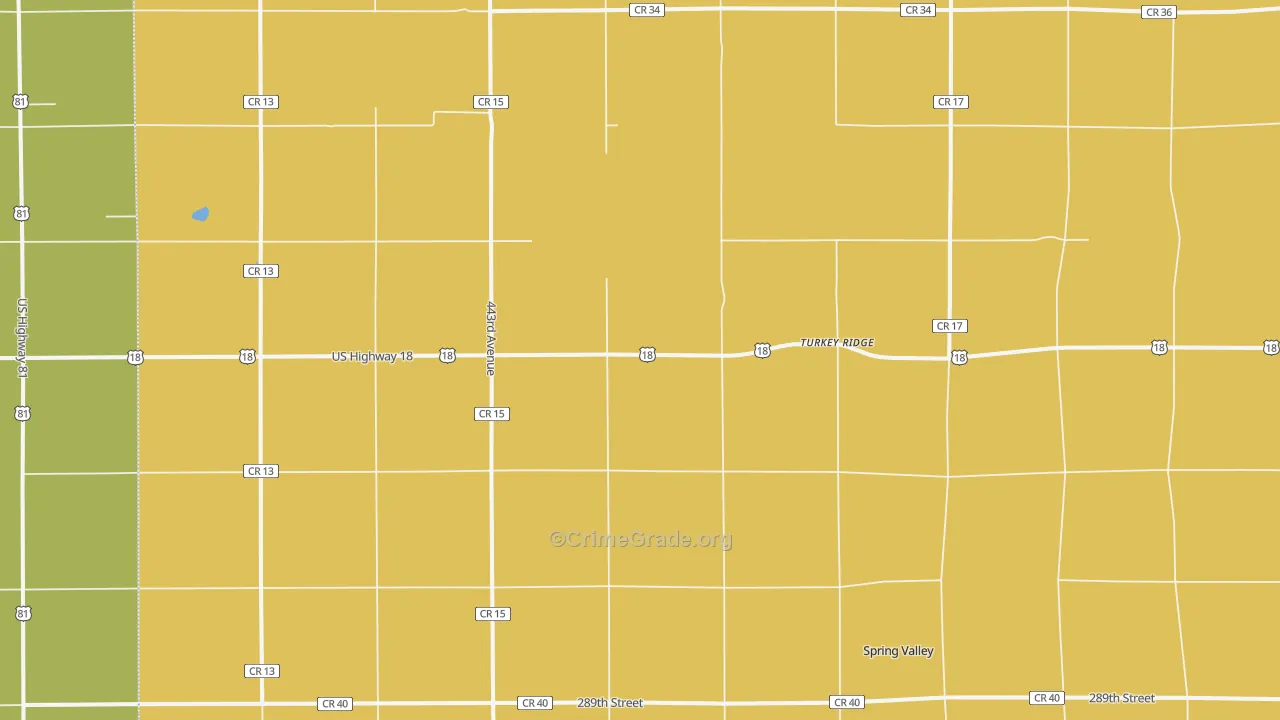 Turkey Ridge, SD Map of Theft Rates