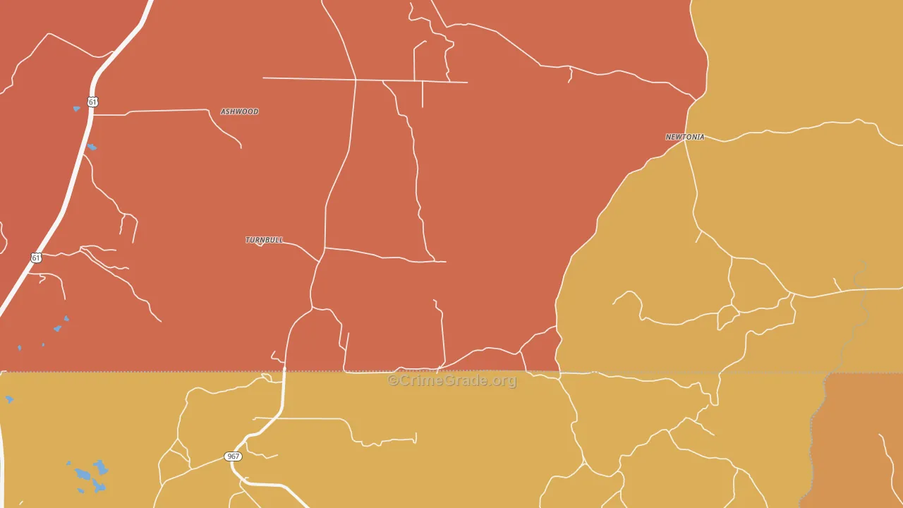 Turnbull, MS Map of Theft Rates