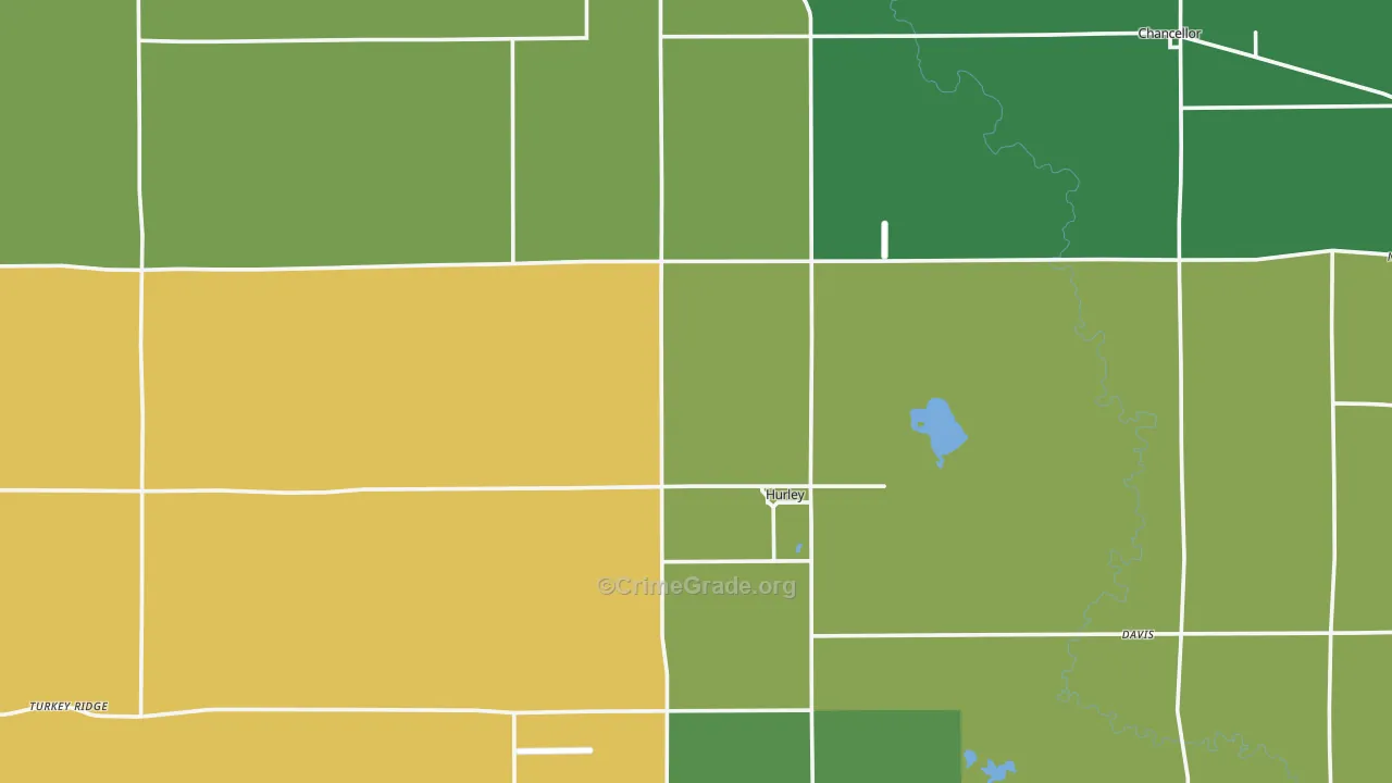 Turner County, SD Map of Theft Rates