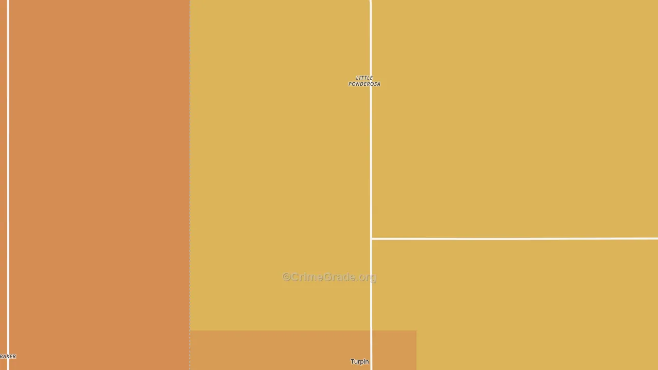 Turpin, OK Map of Theft Rates