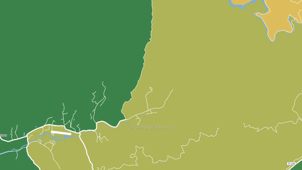 Tusquitee, NC Map of Theft Rates