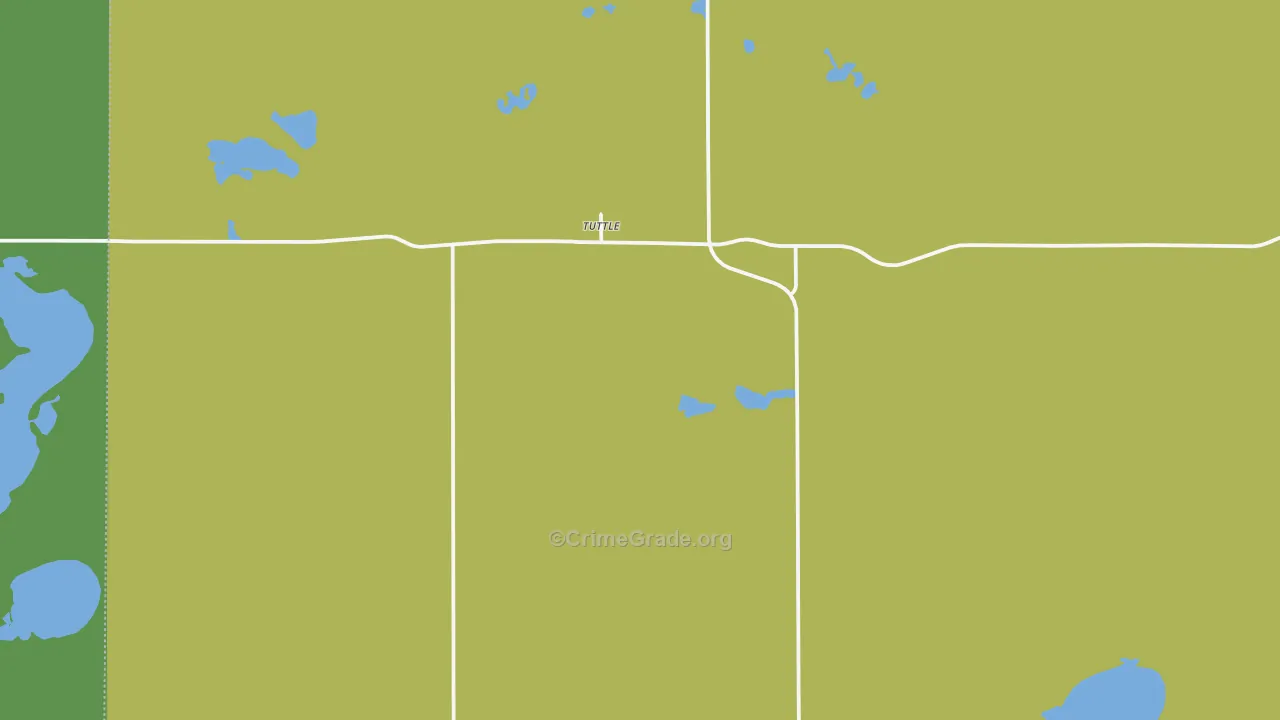 Tuttle, ND Map of Theft Rates